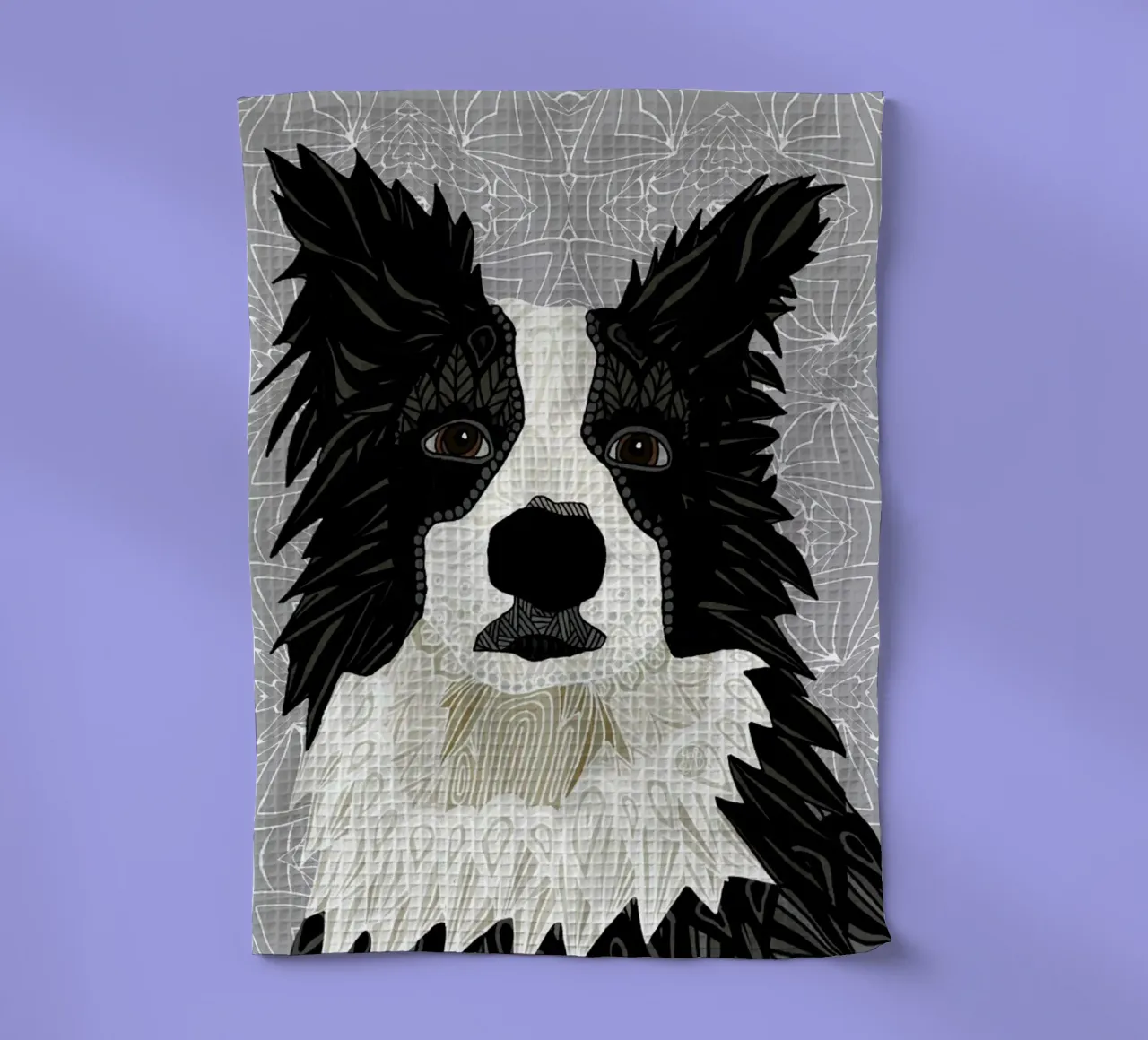 Border Collie canovaccio da cucina da Angelika Parker