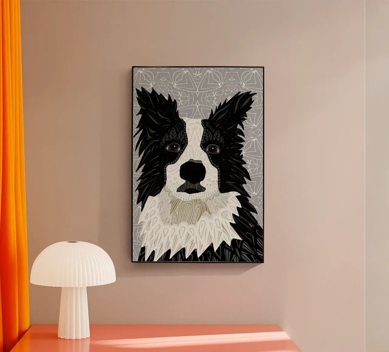 Border Collie acryl van Angelika Parker
