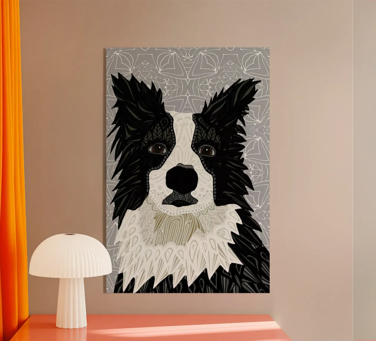 Border Collie plexiglass da Angelika Parker