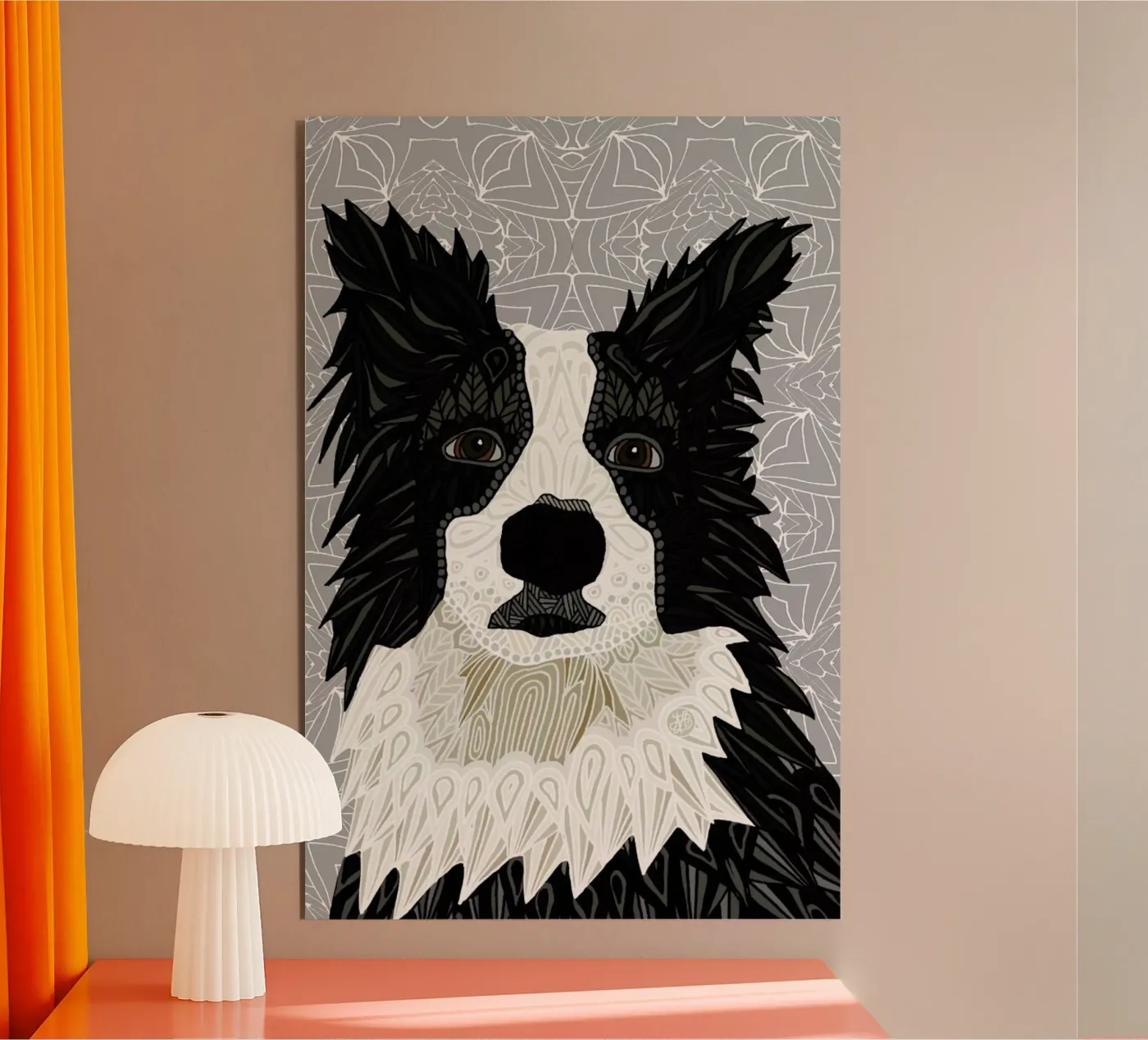 Border Collie pannello forex da Angelika Parker