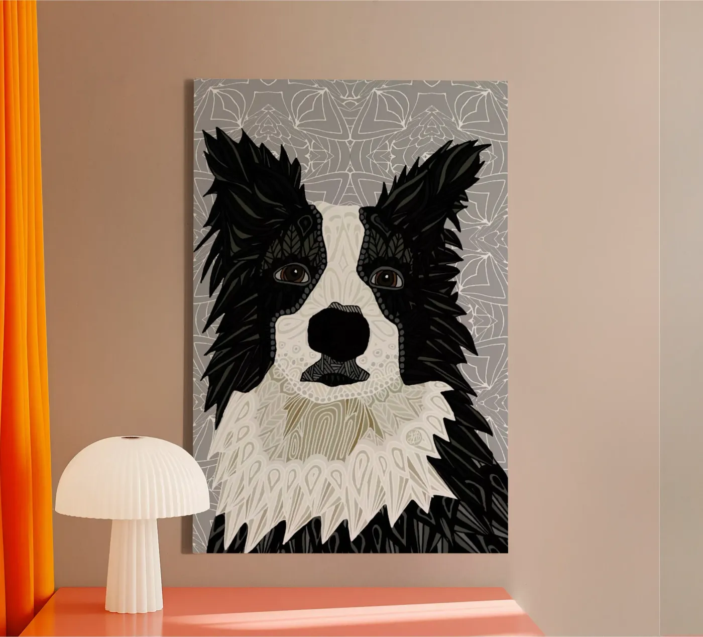 Border Collie canvas by Angelika Parker