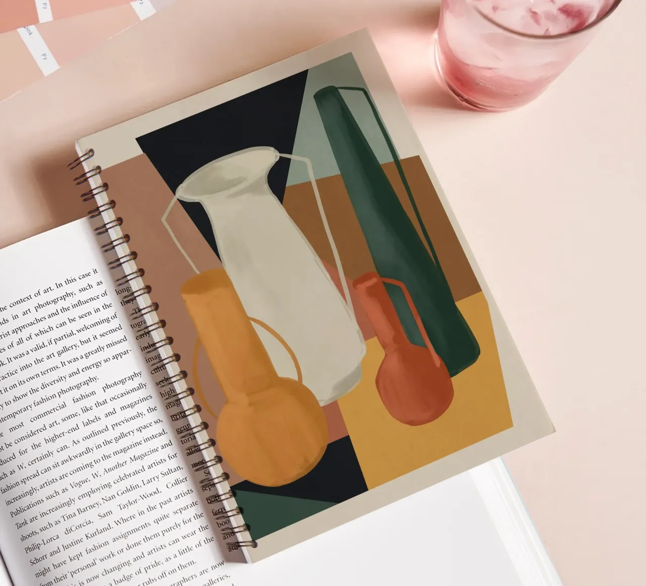 Abstract Art Vases 4 spiral notebook by Gaite