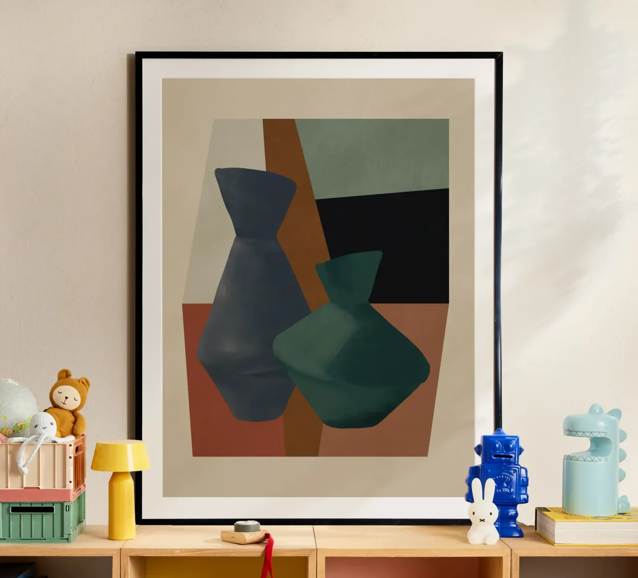 Abstracte kunst vazen 4 hahnemühle van Gaite