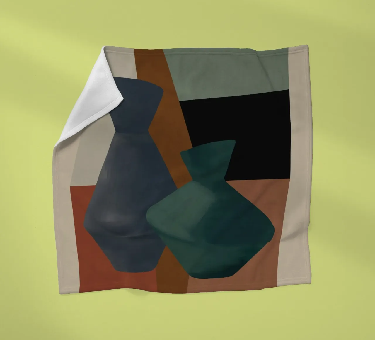 Abstract Art Vases 4 fleece blanket by Gaite
