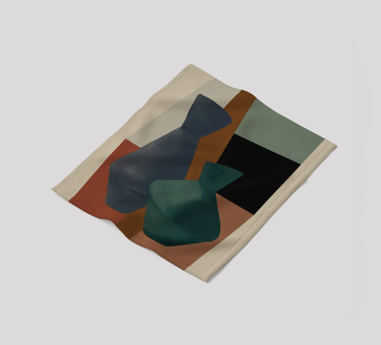 Abstract Art Vases 4 fleece blanket by Gaite