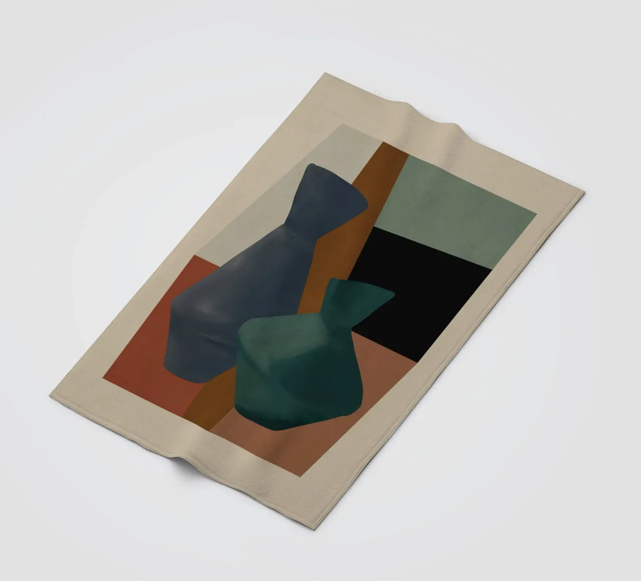 Abstract Art Vases 4 fleece blanket by Gaite