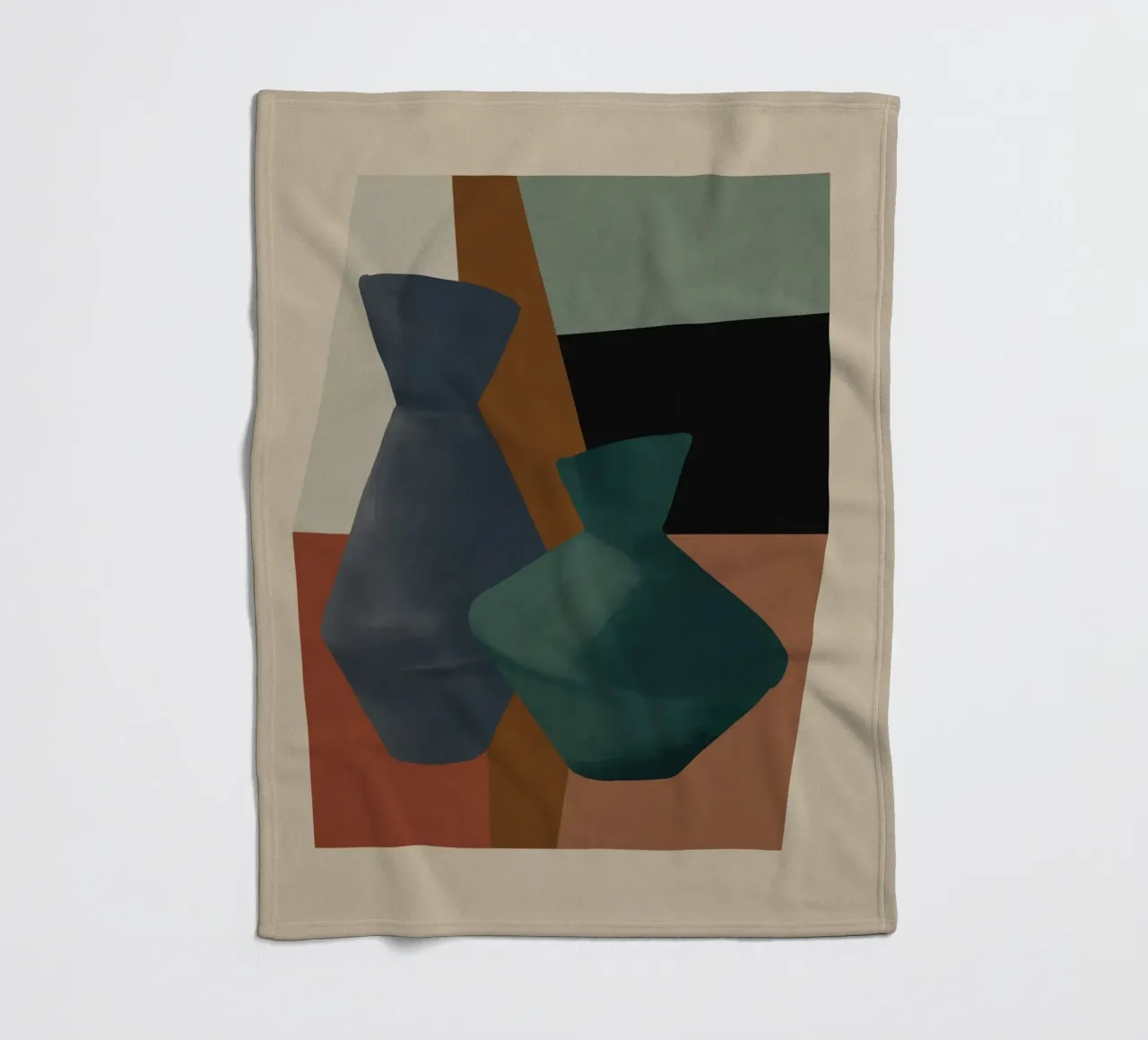 Abstract Art Vases 4 fleece blanket by Gaite
