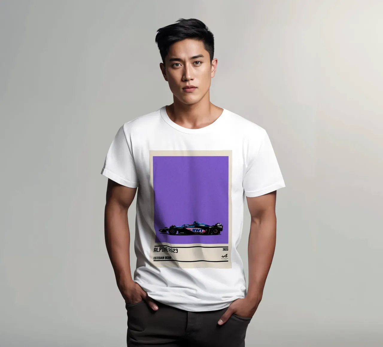 Alpine A523 Renault F1 BWT 3° GP Monaco 2023 Esteban Ocon t-shirt da TheArtstudio