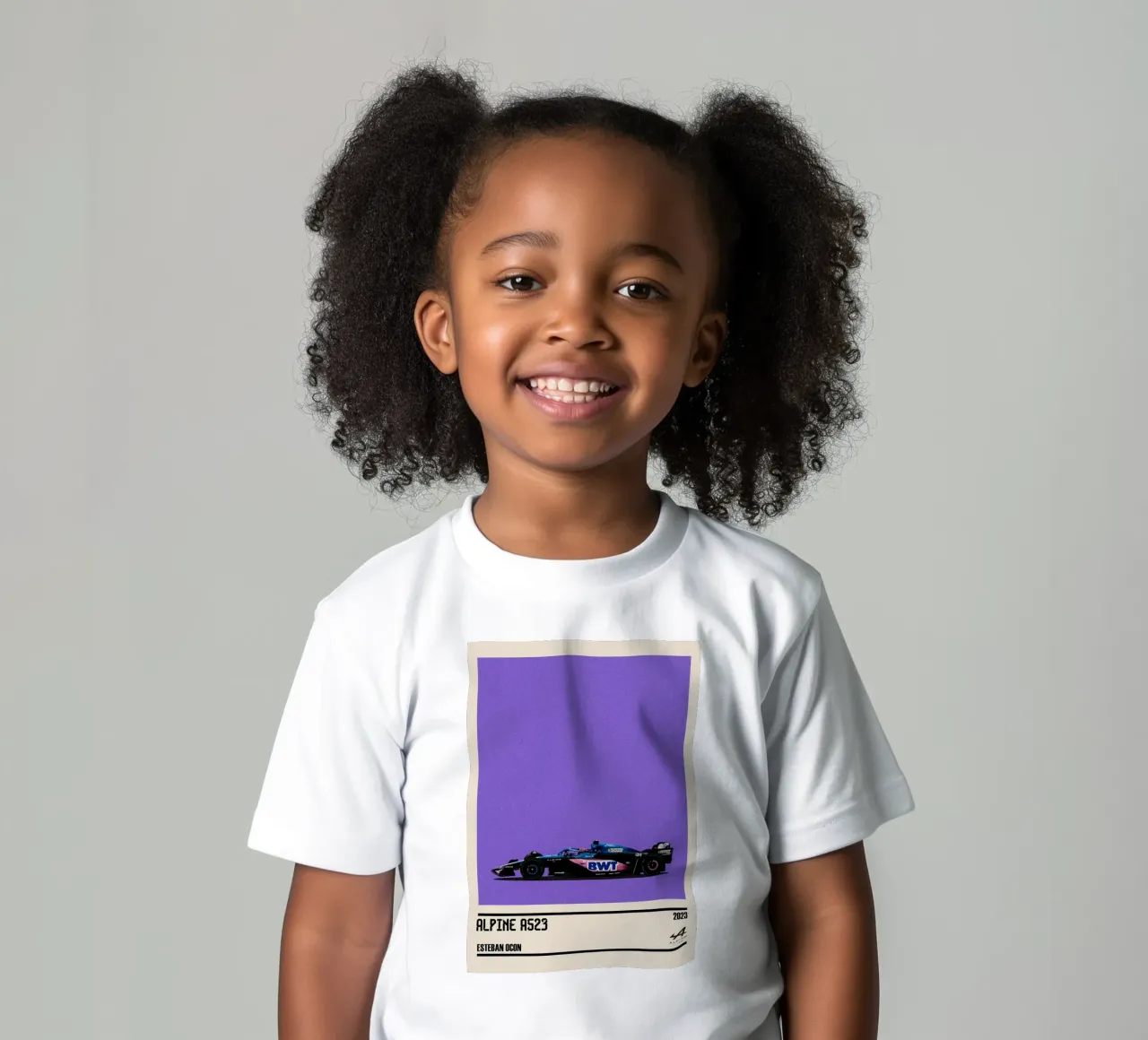 Alpine A523 Renault F1 BWT 3° GP Monaco 2023 Esteban Ocon t-shirt bambini da TheArtstudio