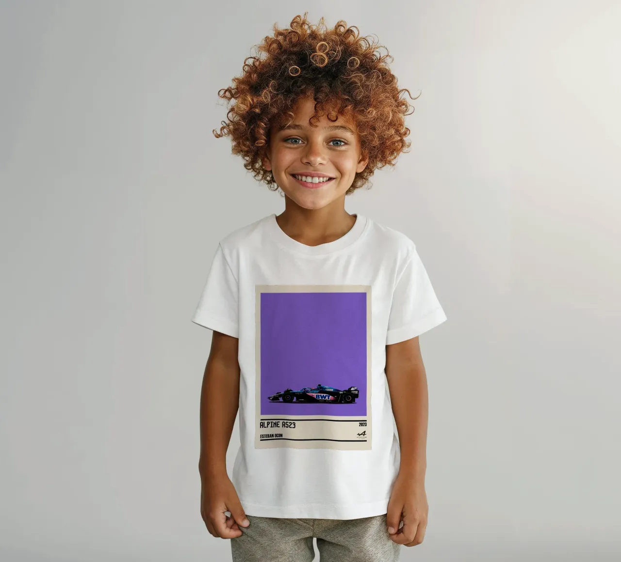 Alpine A523 Renault F1 BWT 3° GP Monaco 2023 Esteban Ocon t-shirt bambini da TheArtstudio