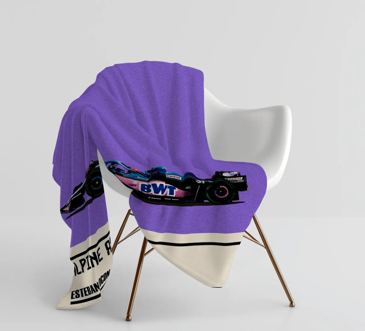 Alpine A523 Renault F1 BWT 3° GP Monaco 2023 Esteban Ocon coperta in pile da TheArtstudio