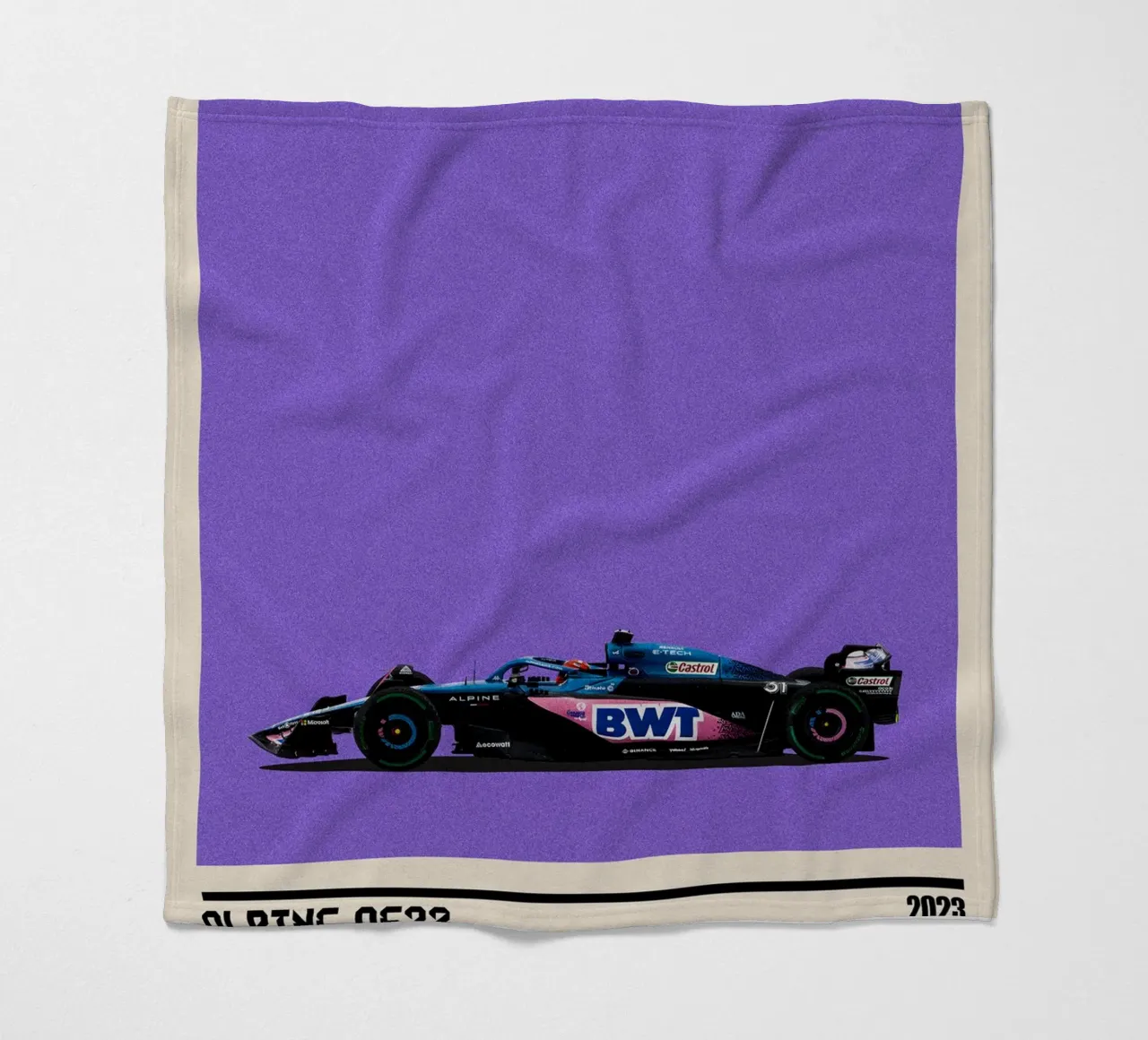 Alpine A523 Renault F1 BWT 3° GP Monaco 2023 Esteban Ocon coperta in pile da TheArtstudio