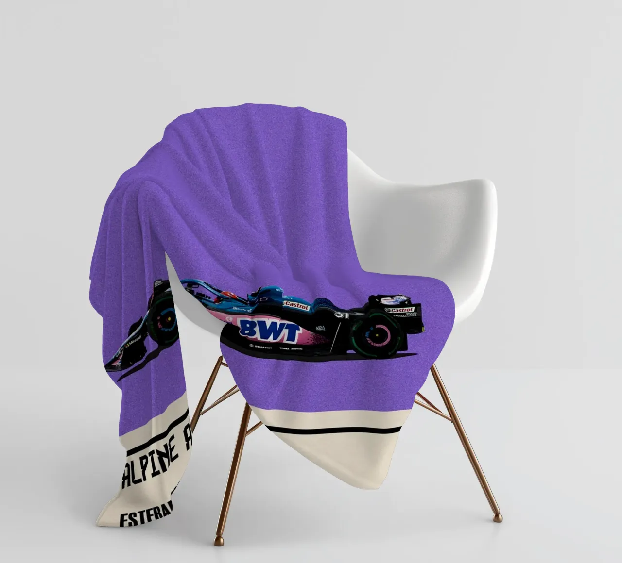 Alpine A523 Renault F1 BWT 3° GP Monaco 2023 Esteban Ocon coperta in pile da TheArtstudio