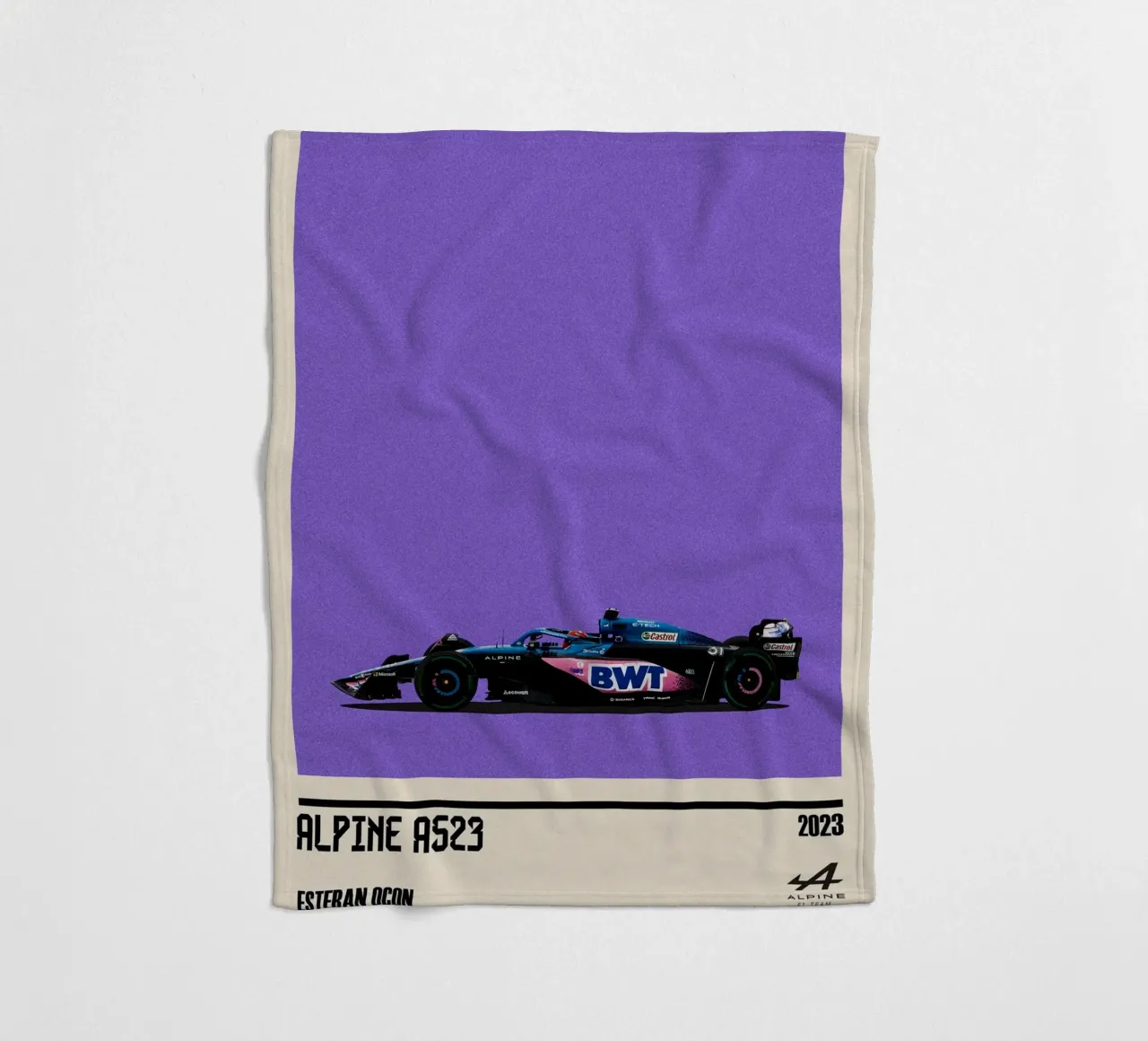 Alpine A523 Renault F1 BWT 3° GP Monaco 2023 Esteban Ocon coperta in pile da TheArtstudio
