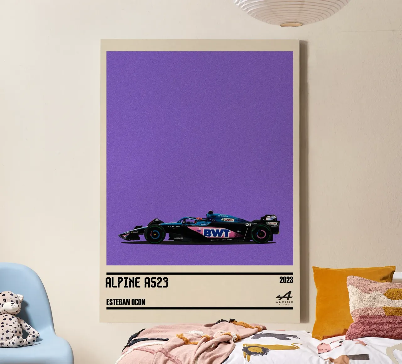 Alpine A523 Renault F1 BWT 3° GP Monaco 2023 Esteban Ocon tela da TheArtstudio