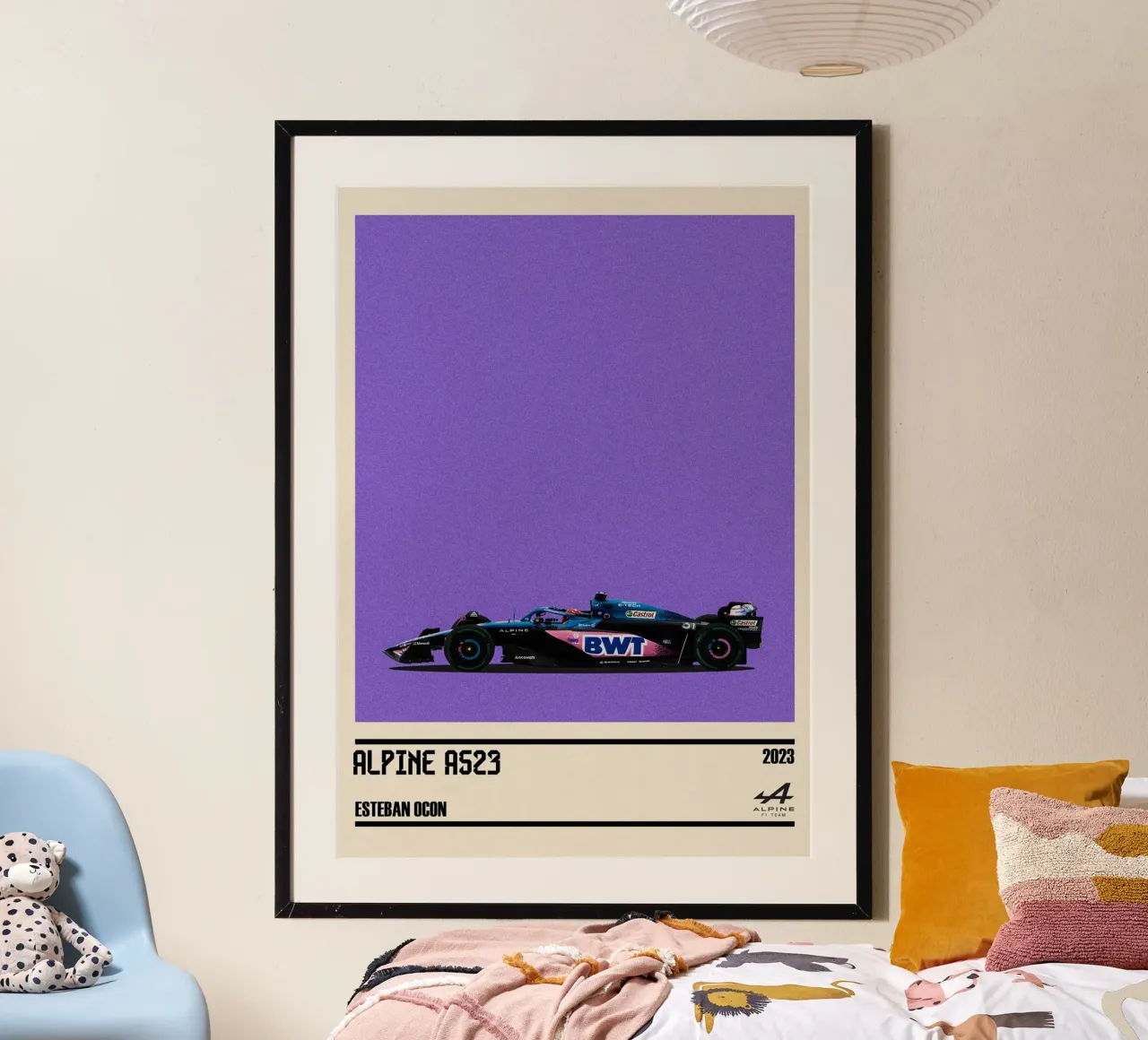 Alpine A523 Renault F1 BWT 3° GP Monaco 2023 Esteban Ocon poster da TheArtstudio