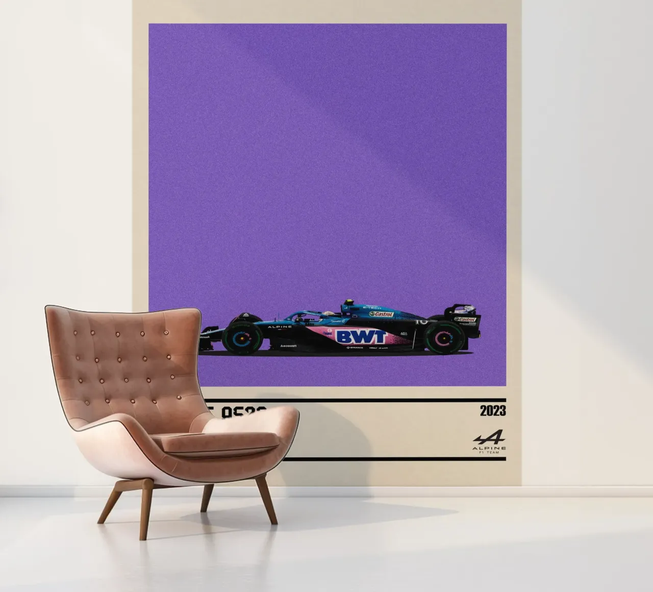 Alpine A523 Renault F1 BWT 7° GP Monaco 2023 Pierre Gasly papier peint photo de TheArtstudio