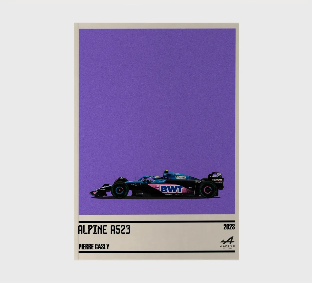 Alpine A523 Renault F1 BWT 7° GP Monaco 2023 Pierre Gasly notebook by TheArtstudio