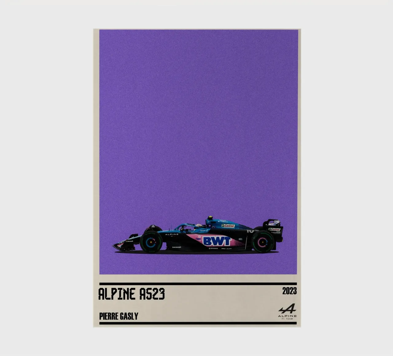 Alpine A523 Renault F1 BWT 7° GP Monaco 2023 Pierre Gasly notebook by TheArtstudio