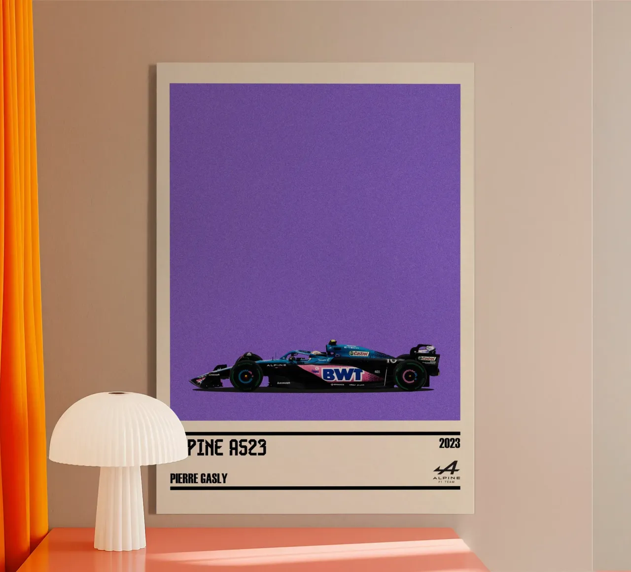 Alpine A523 Renault F1 BWT 7° GP Monaco 2023 Pierre Gasly plexiglass da TheArtstudio