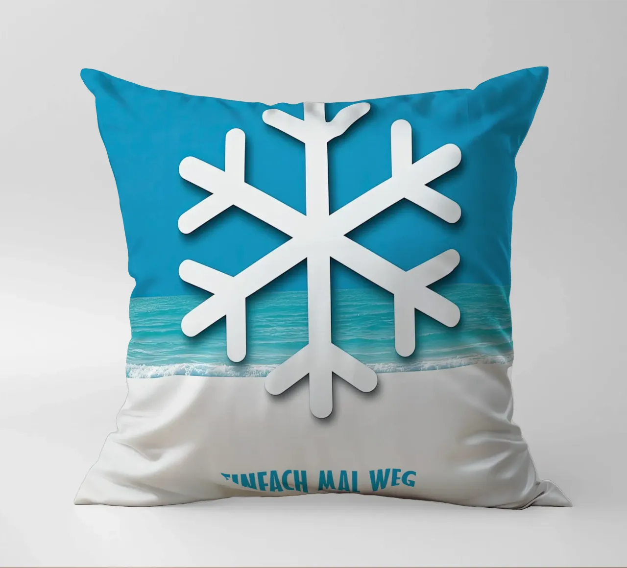 Simply Away | Poster di viaggio invernale cuscino da Autofocus