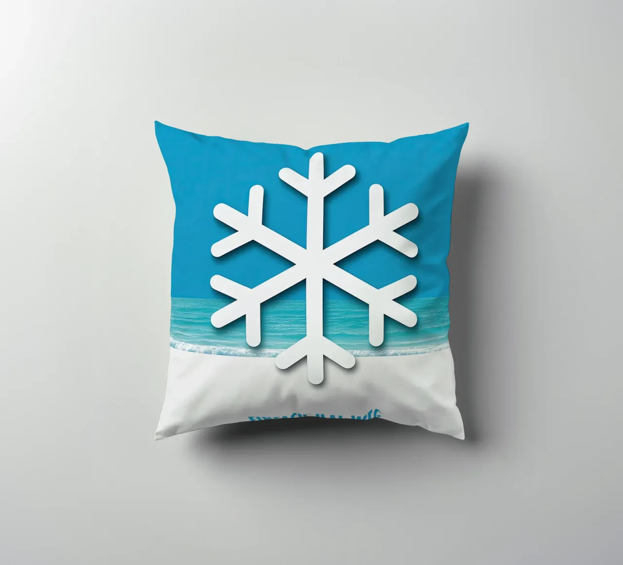 Simply Away | Poster di viaggio invernale cuscino da Autofocus
