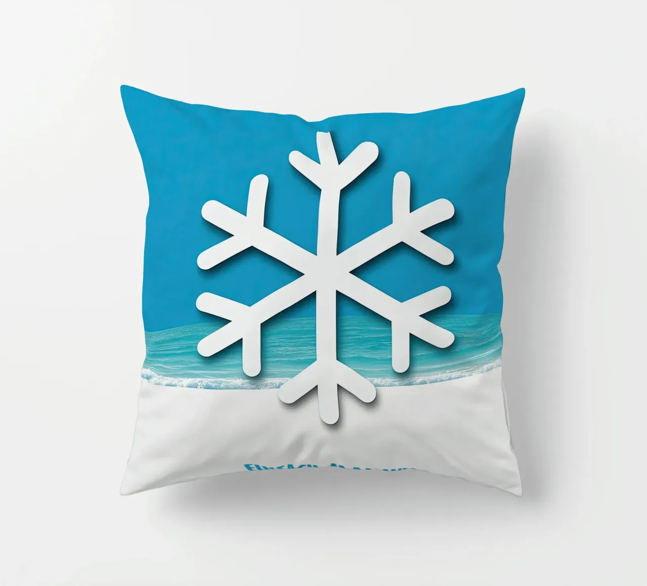 Simply Away | Poster di viaggio invernale cuscino da Autofocus
