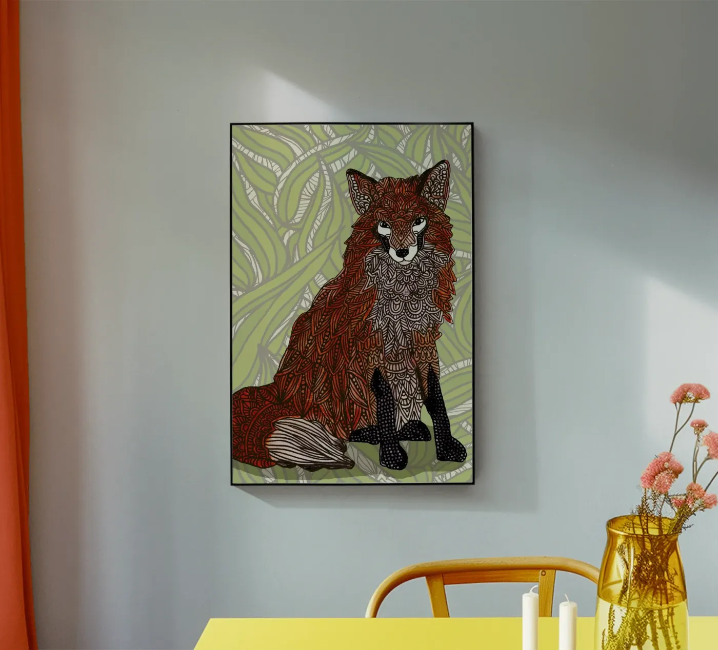 Foxy Lady acryl van Angelika Parker