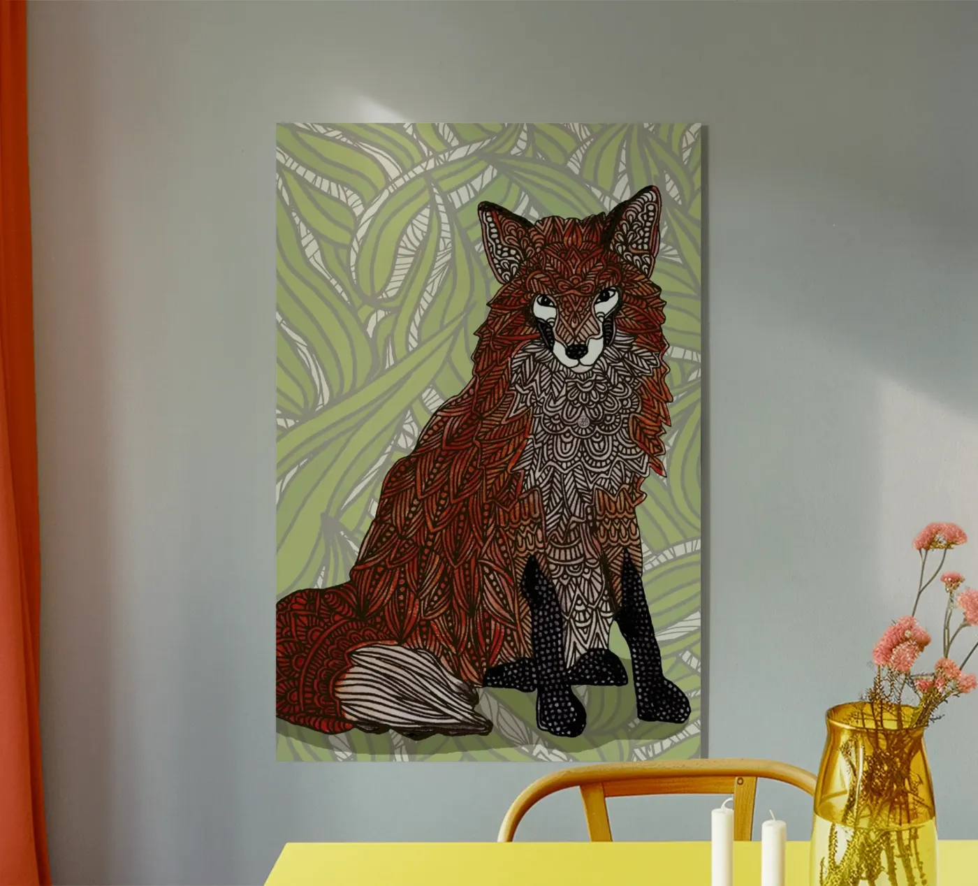 Foxy Lady acryl van Angelika Parker