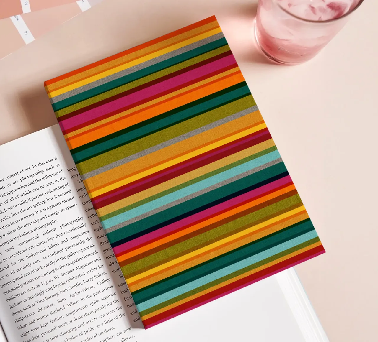 Cecilia Mok - Kaleidoscope Stripes notebook by The Artcircle