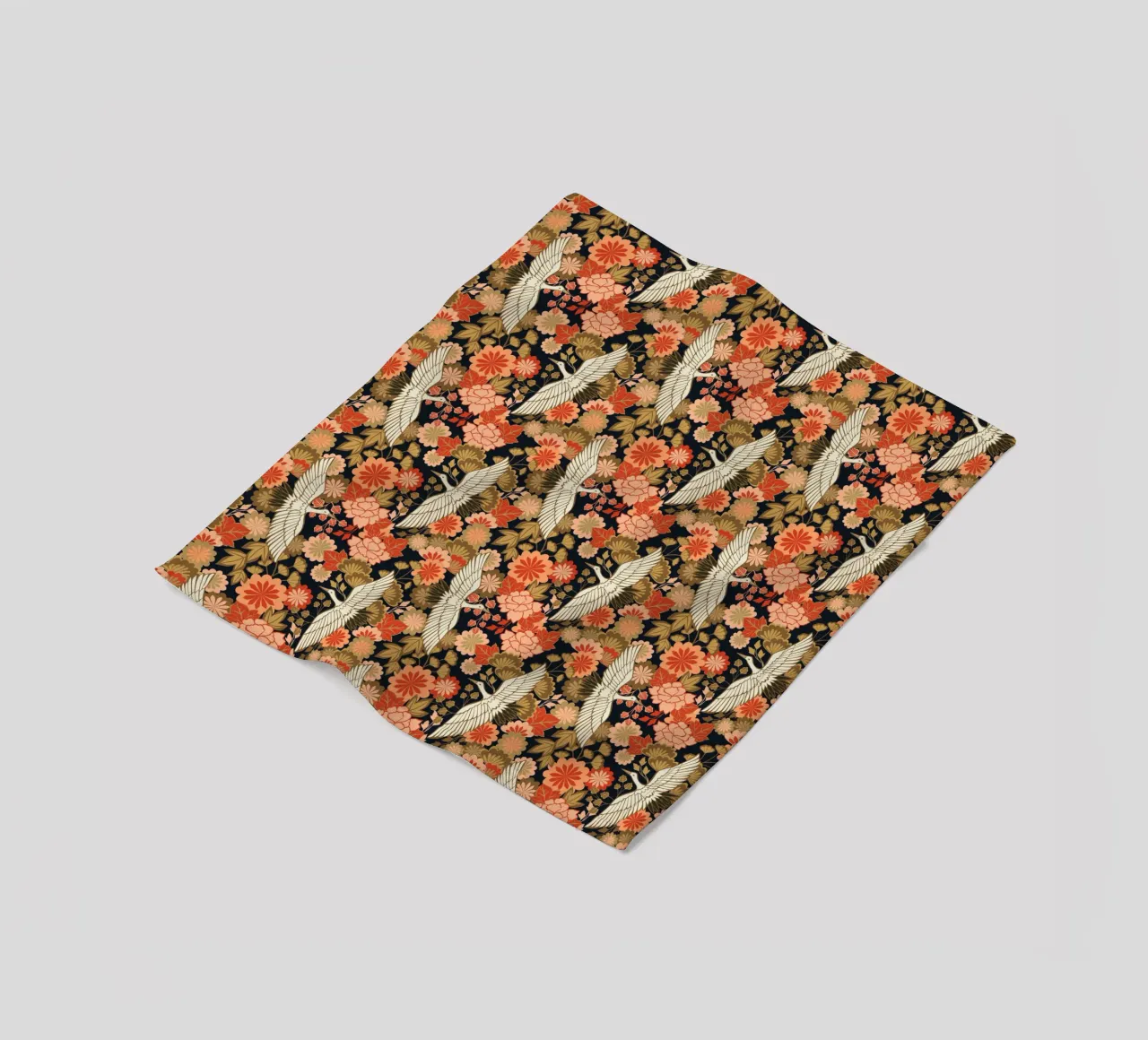Cecilia Mok - Gru e crisantemi neri coperta in pile da The Artcircle