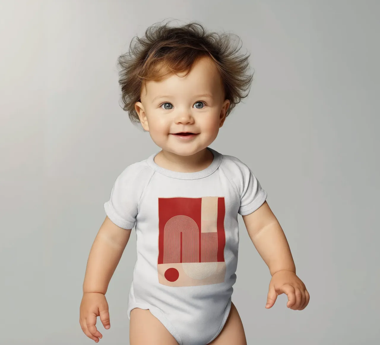 Forme geometriche 51a body neonato maniche corte da Gaite