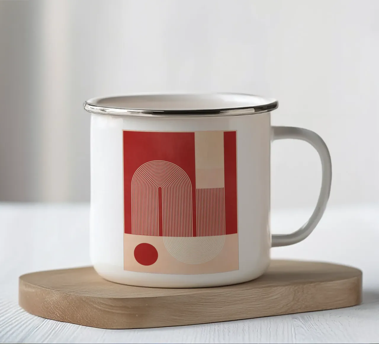Formes géométriques 51a mug en émail de Gaite