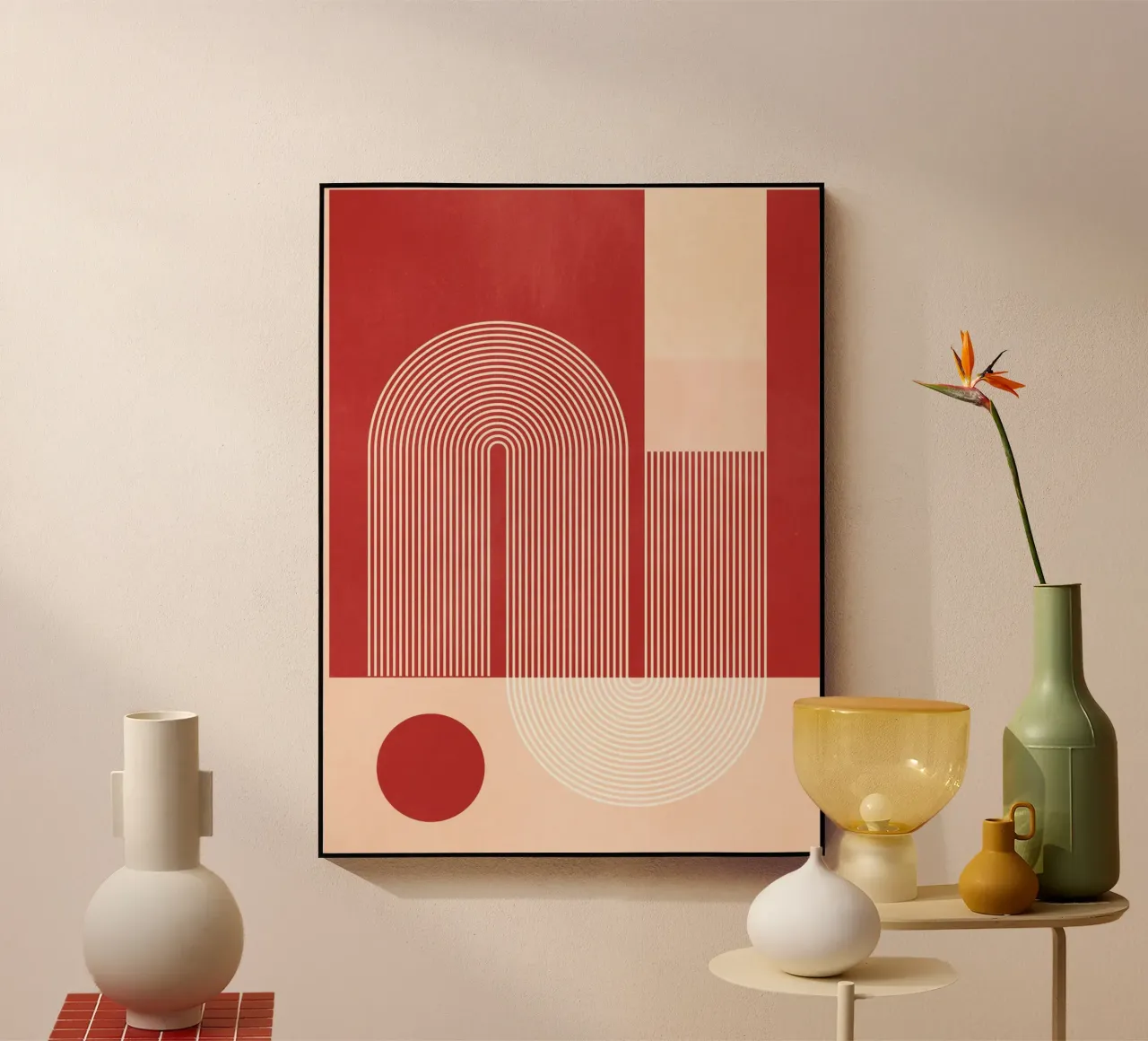 Geometrische vormen 51a acryl van Gaite