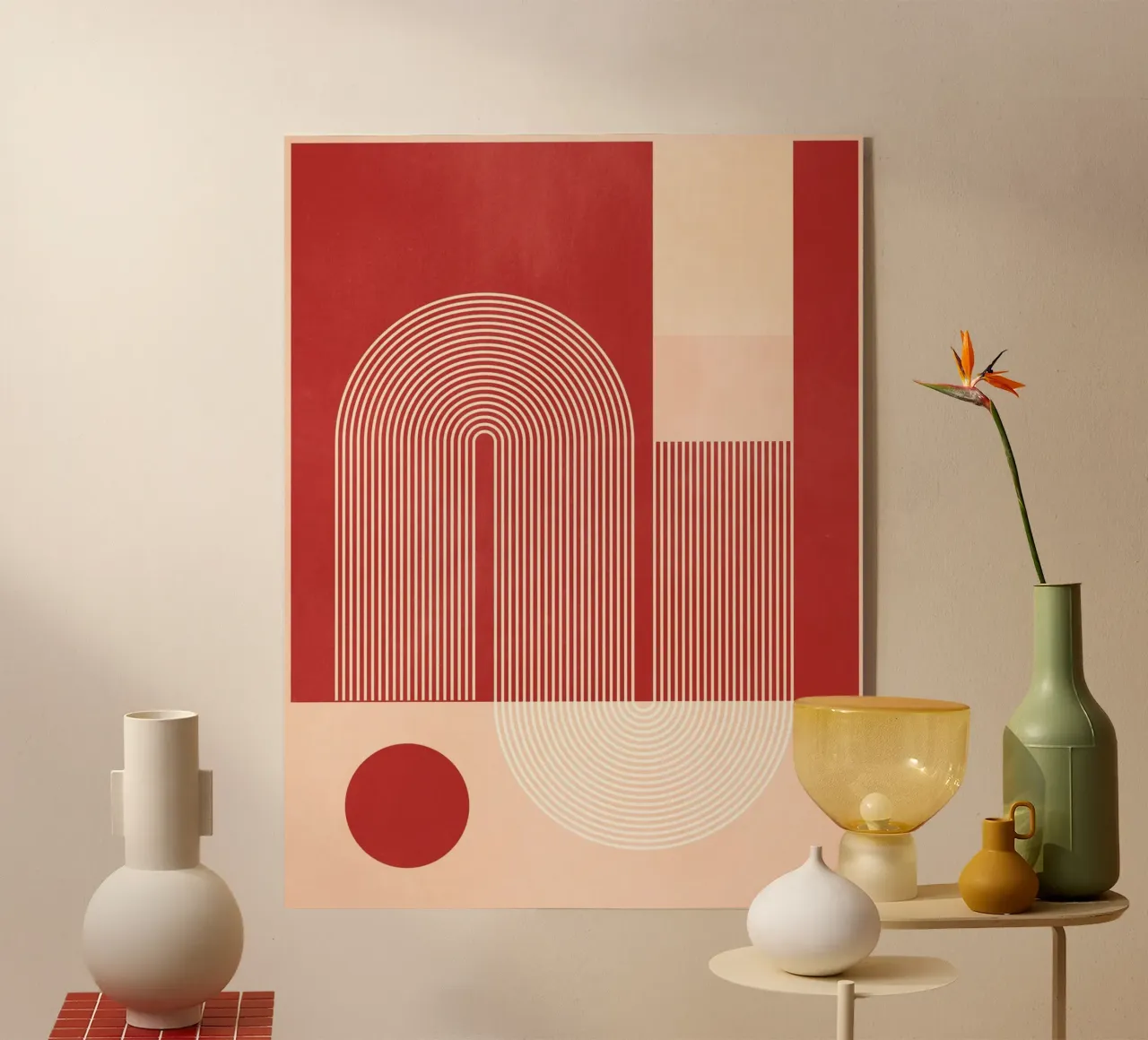 Geometrische vormen 51a acryl van Gaite