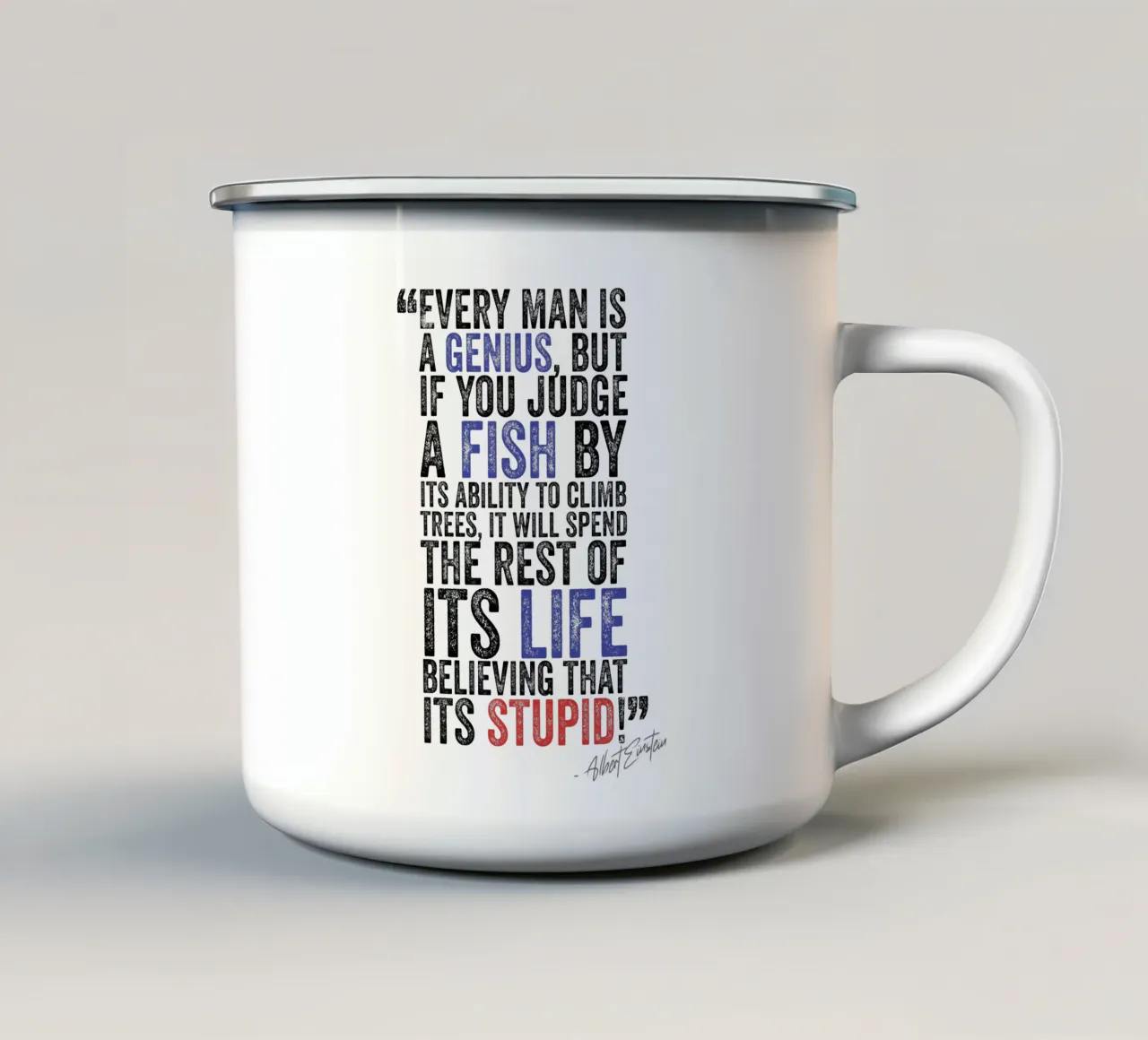 Life tazza in smalto da Art Unleashed