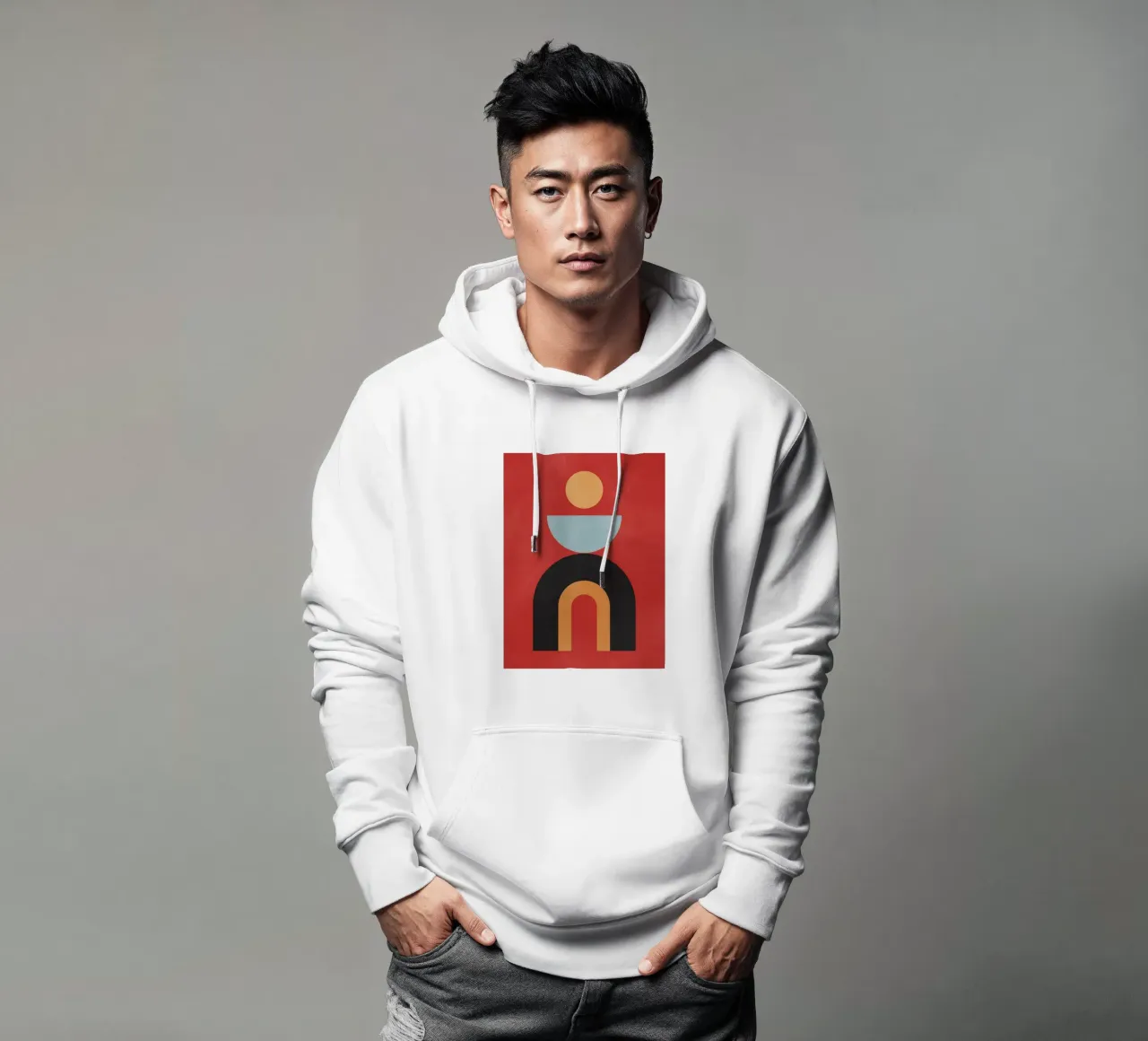 Forme geometriche astratte 1g felpa con cappuccio da Gaite