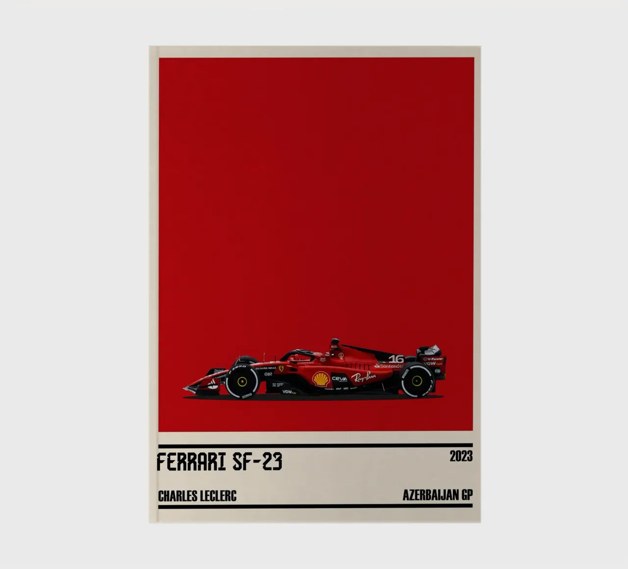 Ferrari SF-23 Scuderia Ferrari F1 3° Azerbaijan GP 2023 diario da TheArtstudio