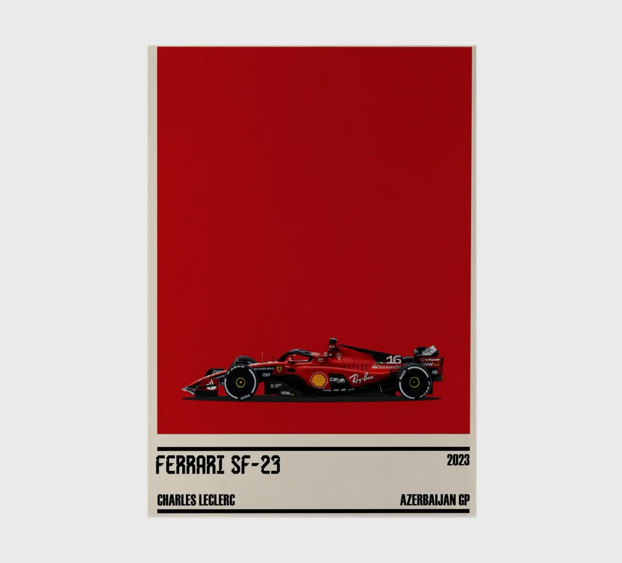 Ferrari SF-23 Scuderia Ferrari F1 3° Azerbaijan GP 2023 diario da TheArtstudio