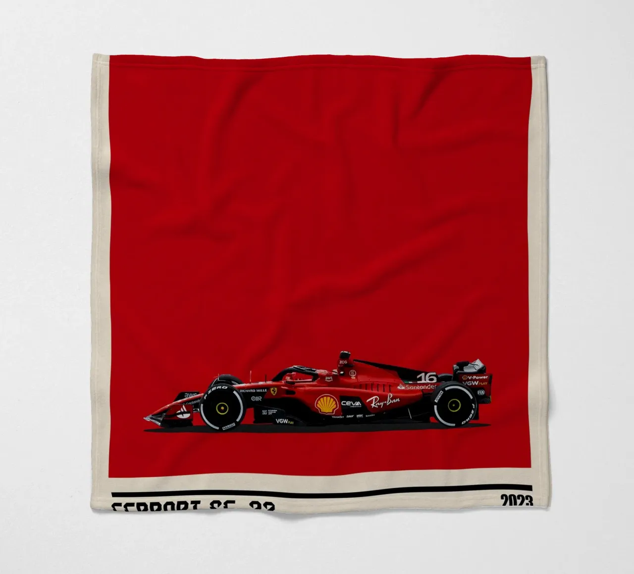 Ferrari SF-23 Scuderia Ferrari F1 3° Azerbaijan GP 2023 coperta in pile da TheArtstudio