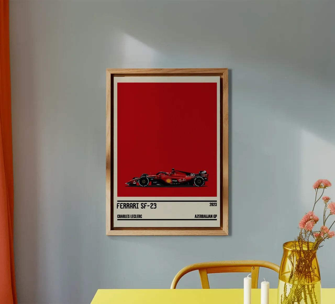 Ferrari SF-23 Scuderia Ferrari F1 3° Azerbaijan GP 2023 Alu-Dibond von TheArtstudio