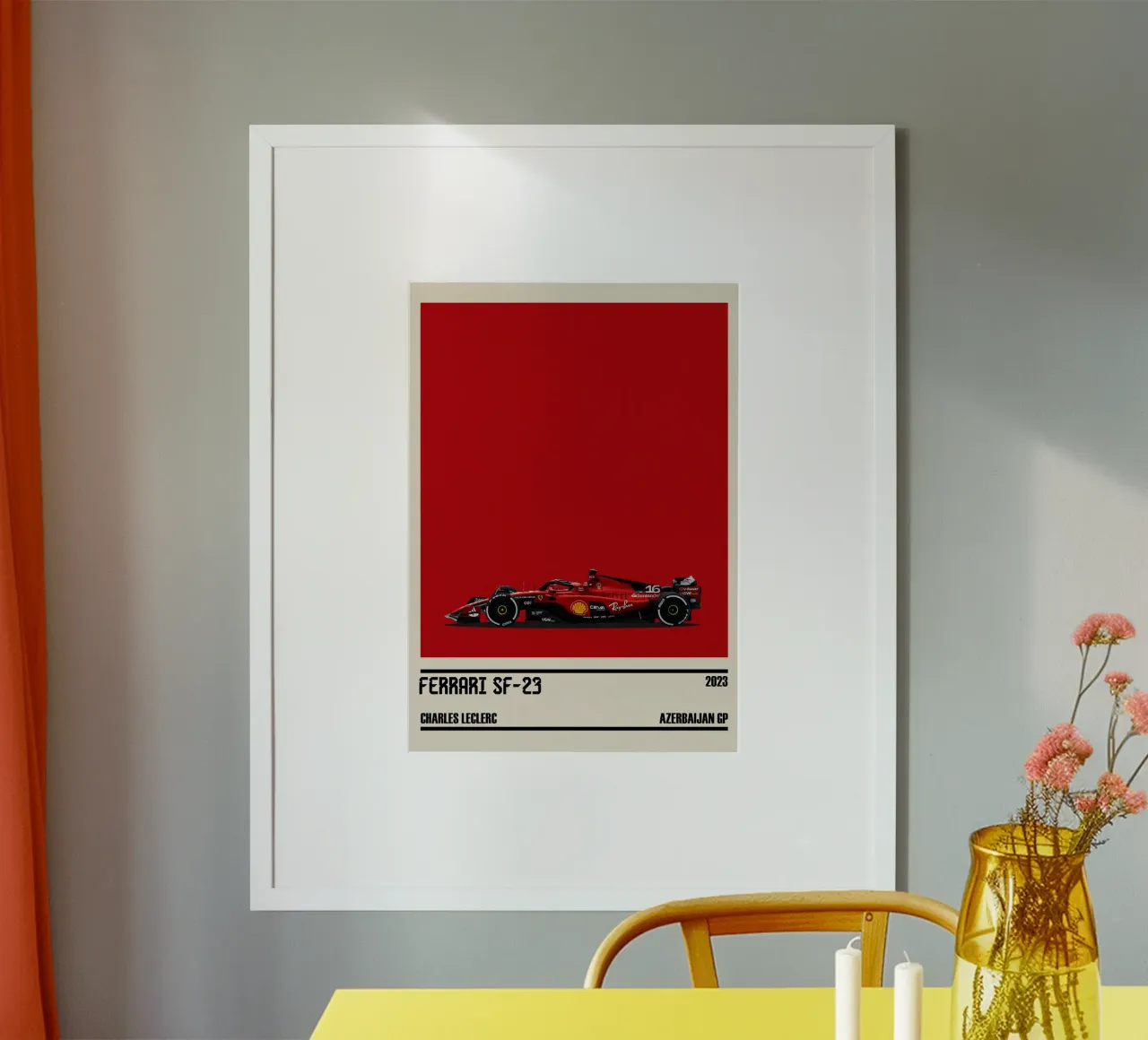 Ferrari SF-23 Scuderia Ferrari F1 3° Azerbaijan GP 2023 carta hahnemühle da TheArtstudio
