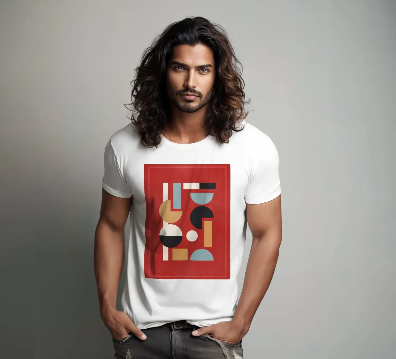 Forme geometriche astratte B2 t-shirt da Gaite