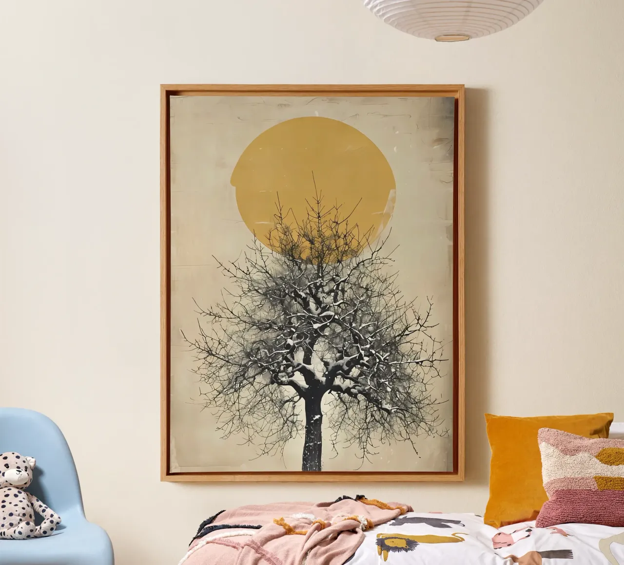 L'abbraccio dell'inverno tela con Cornice a cassetta da Artistic-shop