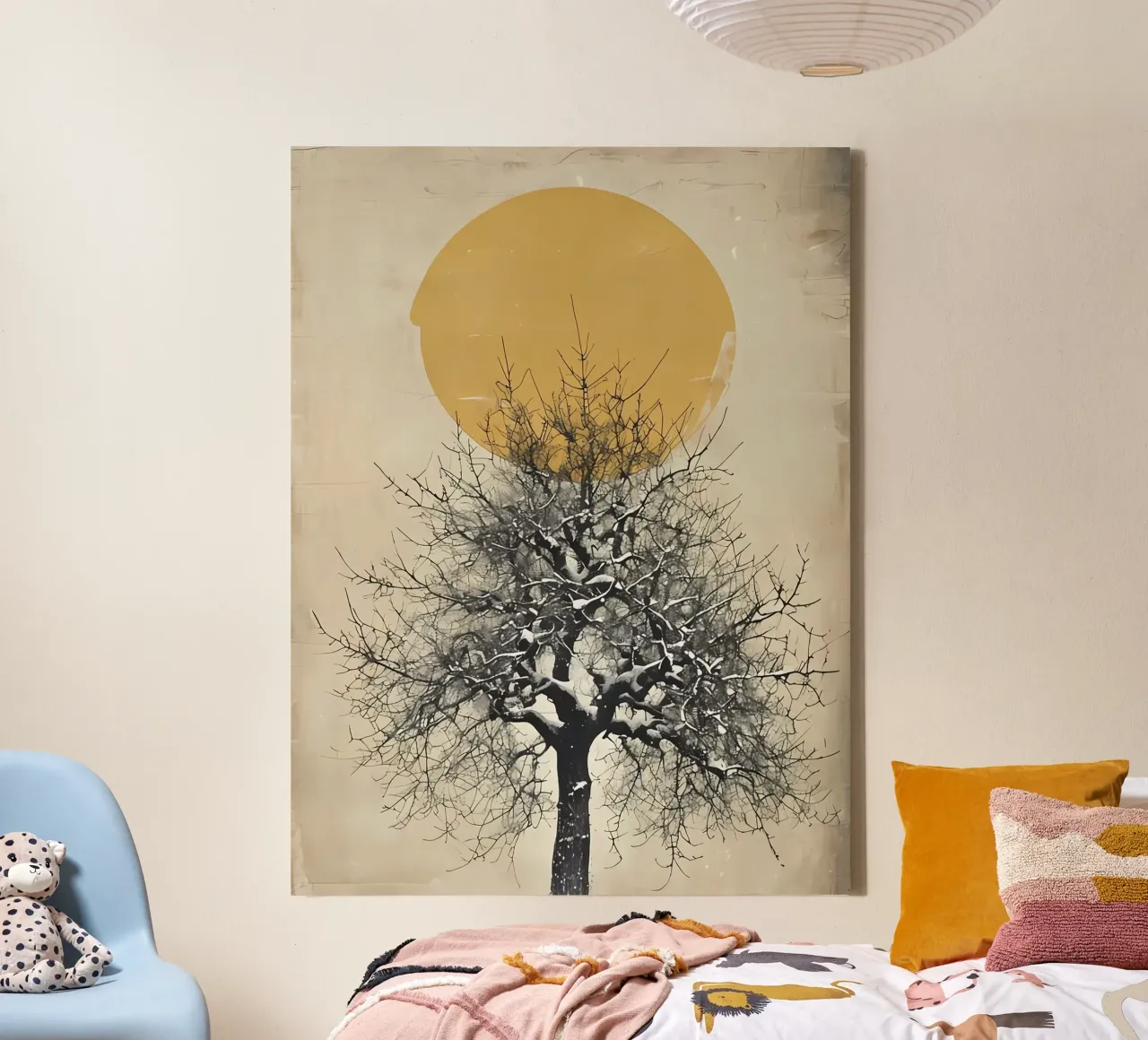 L'abbraccio dell'inverno tela con Cornice a cassetta da Artistic-shop