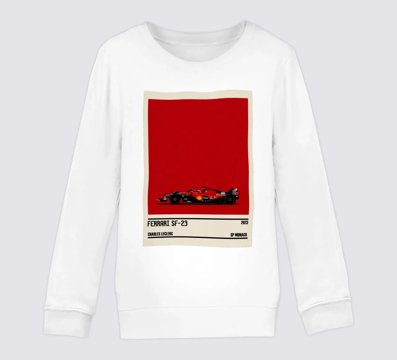 Ferrari SF-23 Scuderia Ferrari F1 6° GP Monaco 2023 Charles kinder sweatshirt van TheArtstudio