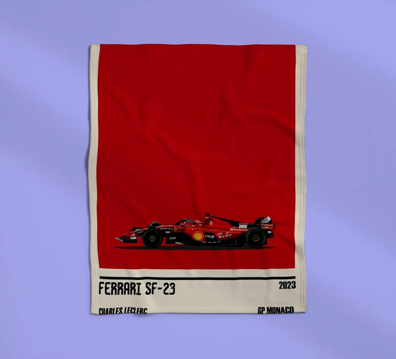 Ferrari SF-23 Scuderia Ferrari F1 6° GP Monaco 2023 Charles Fleecedecke von TheArtstudio