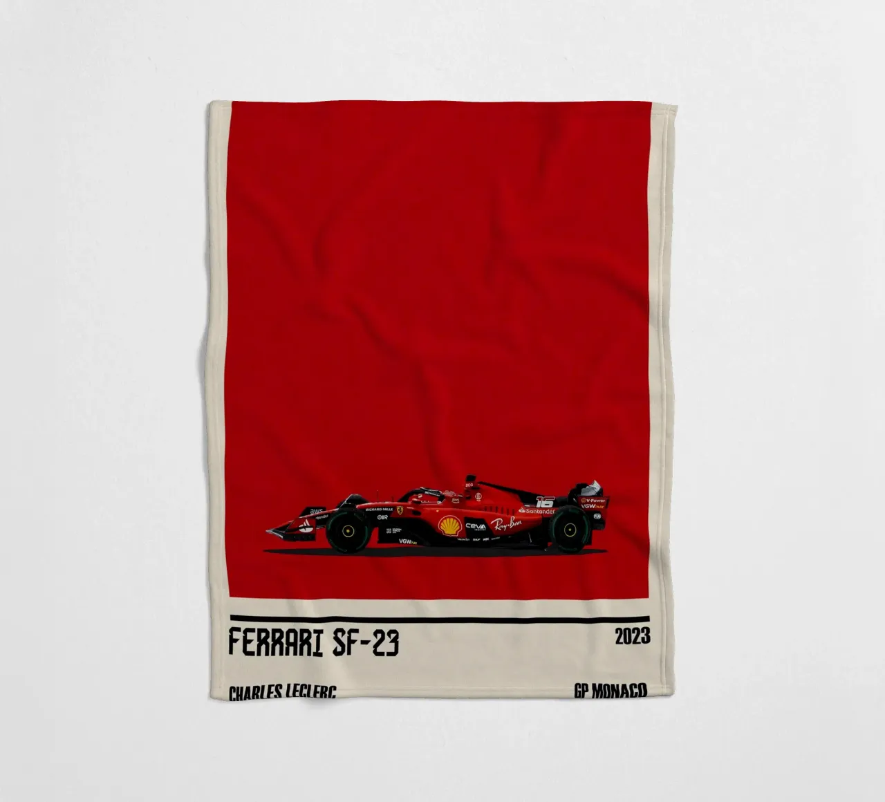 Ferrari SF-23 Scuderia Ferrari F1 6° GP Monaco 2023 Charles Fleecedecke von TheArtstudio