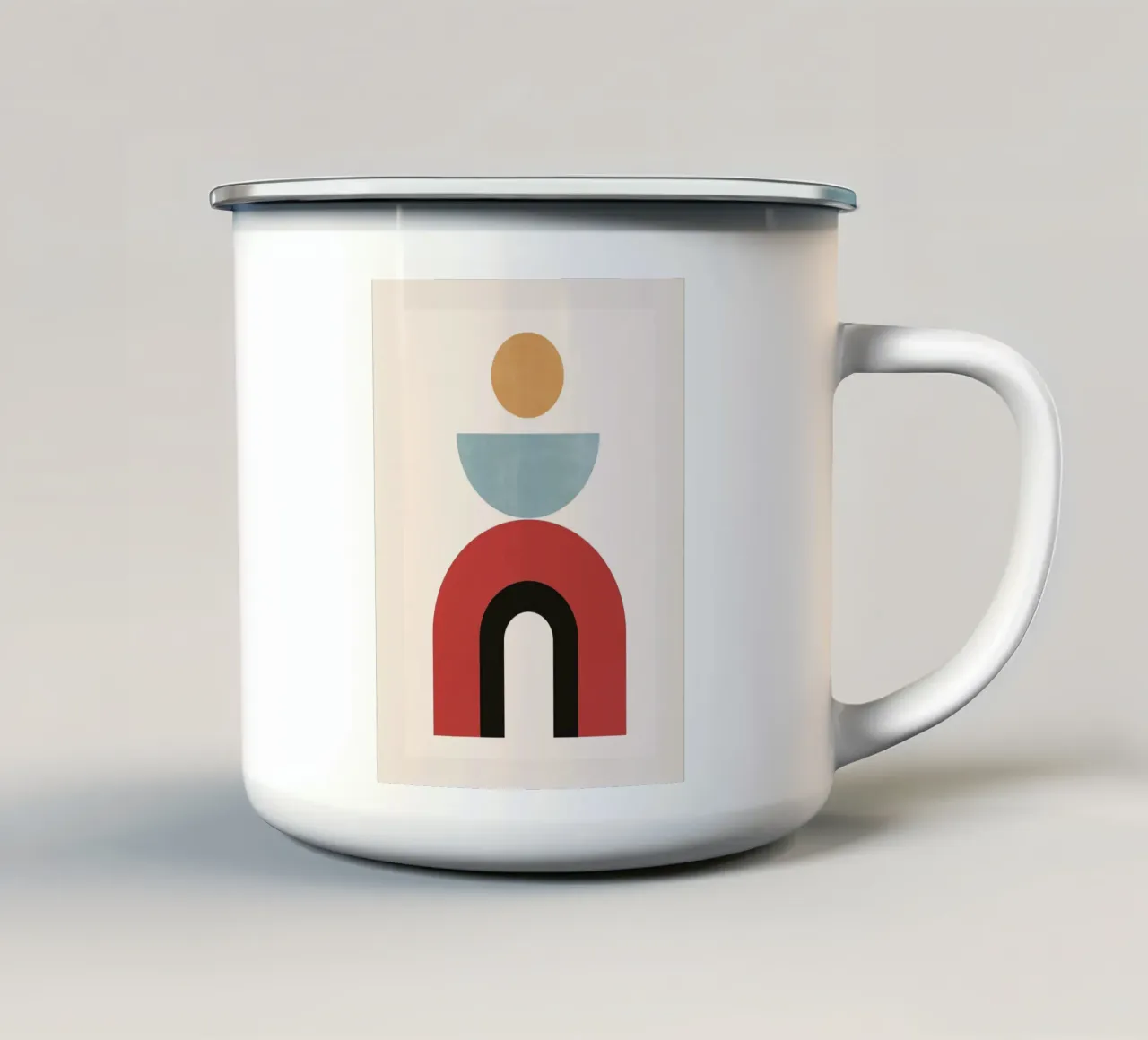 Forme geometriche astratte 2G tazza in smalto da Gaite