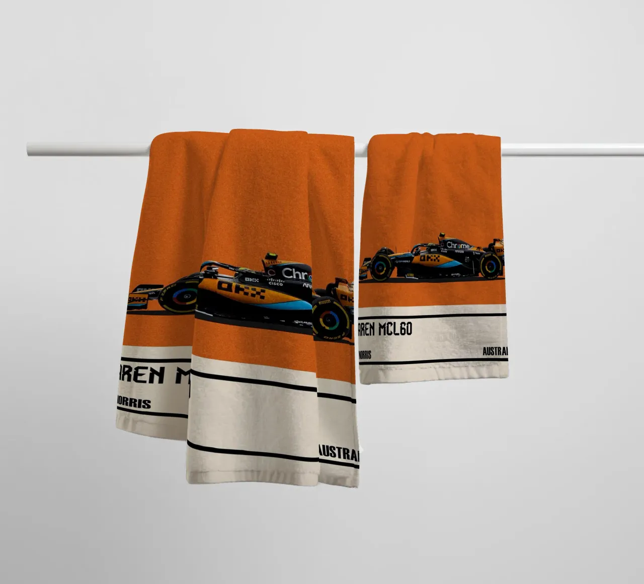 McLaren MCL60 Mercedes F1 6° Australian GP Melbourne 2023 asciugamano da bagno da TheArtstudio
